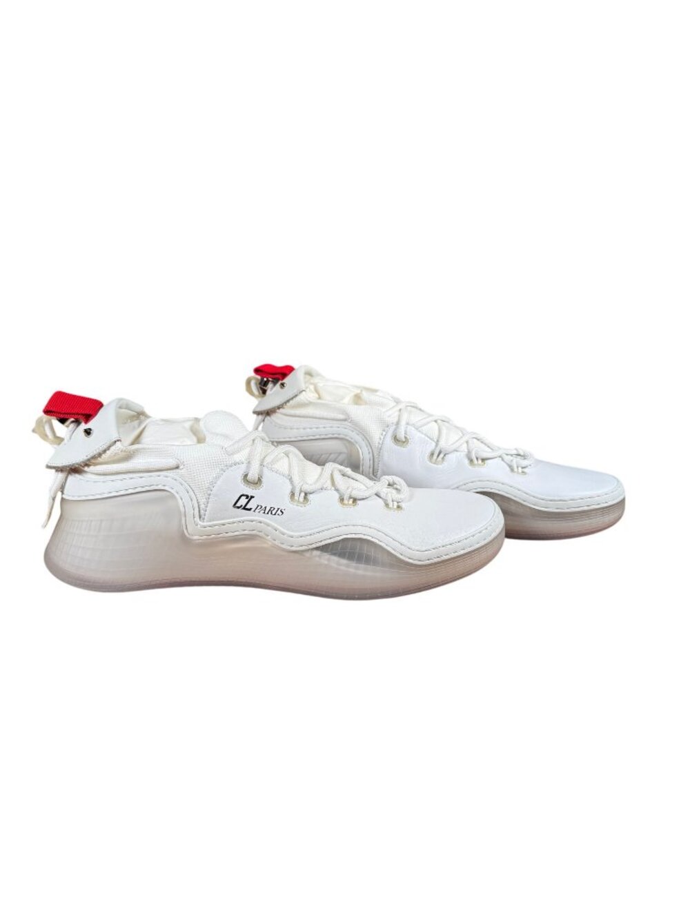 Christian Louboutin Men's Arpoador Flat Sneaker Zinc Bianco Size 43.5